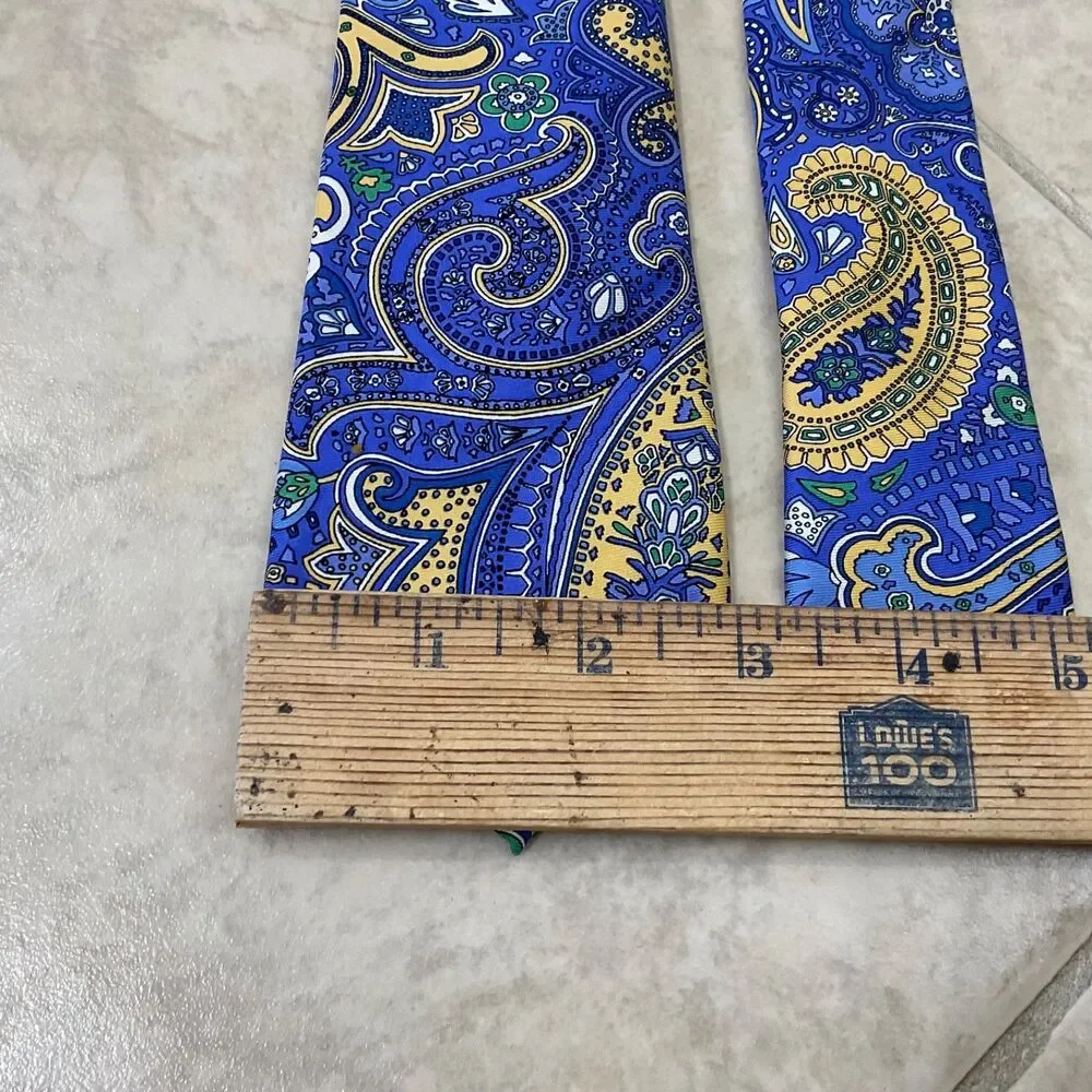 Lauren Ralph Lauren Men's Multicolor Paisley Silk Neck Tie classic 57”Hand made